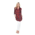 thumbnail image 1 of White Mark Women's Plus Size Plaid Tunic Top, 1 of 11