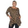 thumbnail image 1 of White Mark Women's Plus Size Printed Geometric Circle Tunic Top, 1 of 5