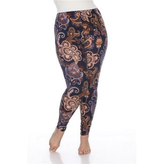 White Mark Women's Plus Size Printed Leggings