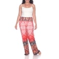 thumbnail image 1 of White Mark Women's Plus Size Printed Palazzo Pants, 1 of 4