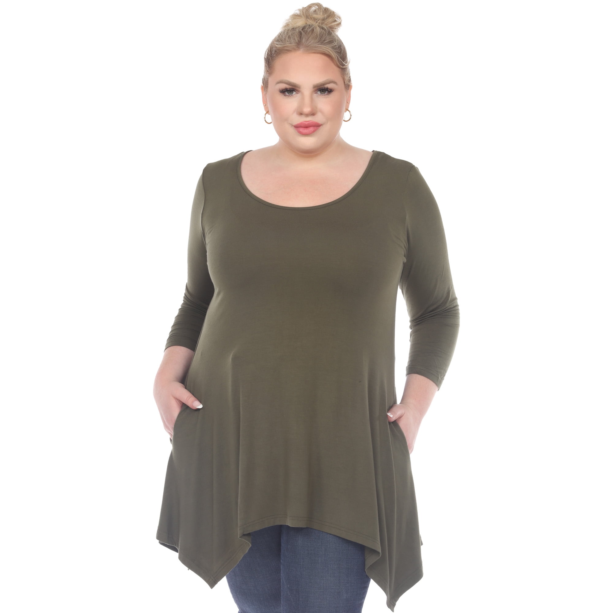 White mark plus size cheap tops