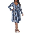 thumbnail image 1 of White Mark Women's Plus Size Roselle Wrap Dress, 1 of 4