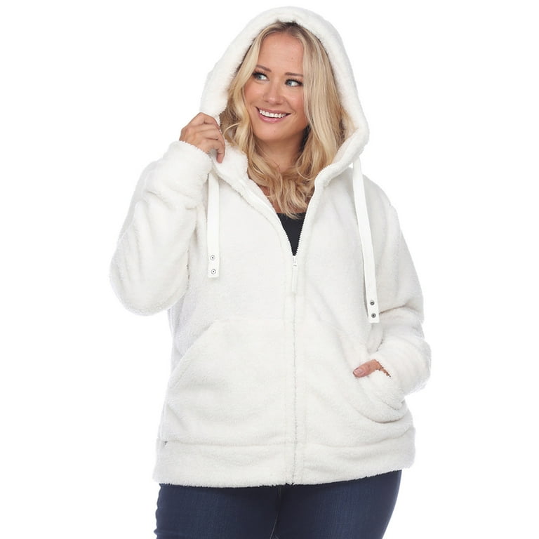 Plus size sherpa fleece clearance jacket