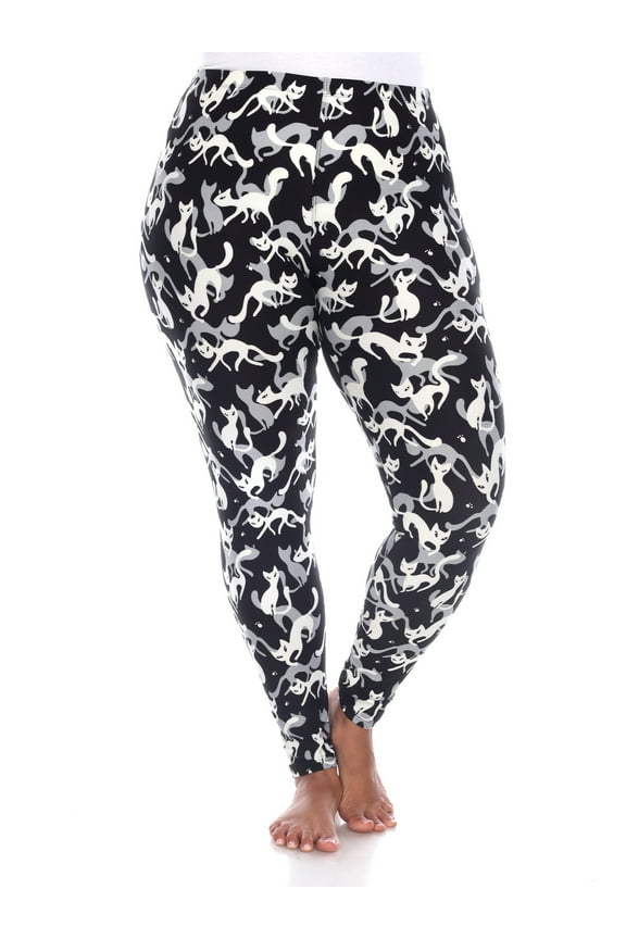 Women's Plus Size Super Soft Cat Print Leggings