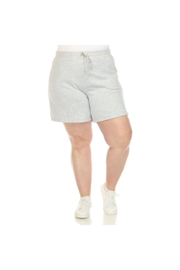 Women's Plus Size Super Soft Drawstring Waistband Sweat Shorts