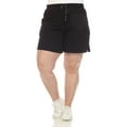 thumbnail image 1 of White Mark Women's Plus Size Super Soft Drawstring Waistband Sweat Shorts, 1 of 6