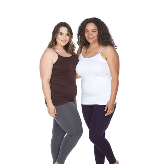White Mark Women's Plus Size Tank Tops (Pack of 2)