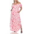 thumbnail image 1 of White Mark Women's Plus Size Tie-Dye Cold Shoulder Maxi Dress, 1 of 5