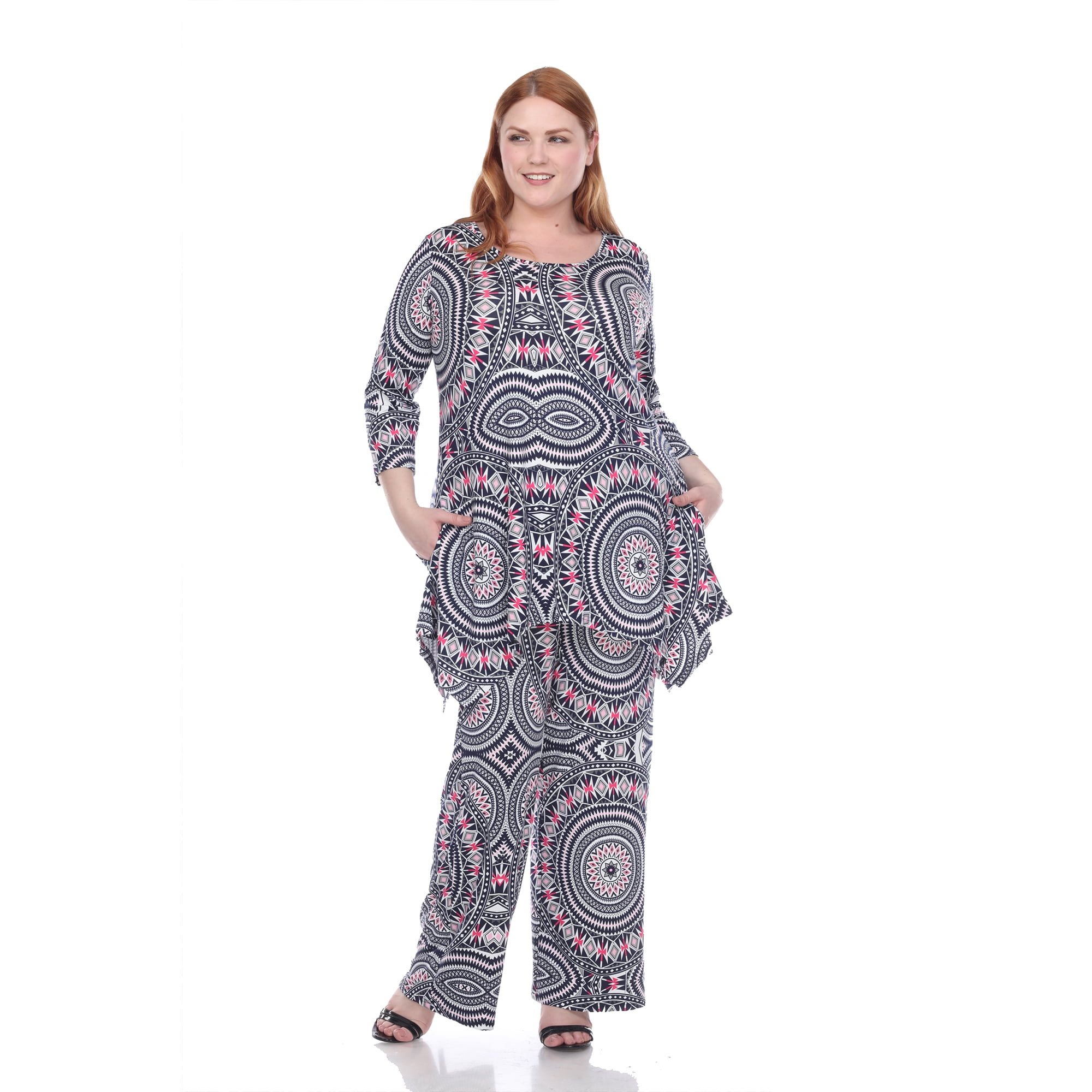 white mark handkerchief tunic top