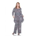 thumbnail image 1 of White Mark Women's Plus Size Tunic and Palazzo Pant Set, 1 of 4