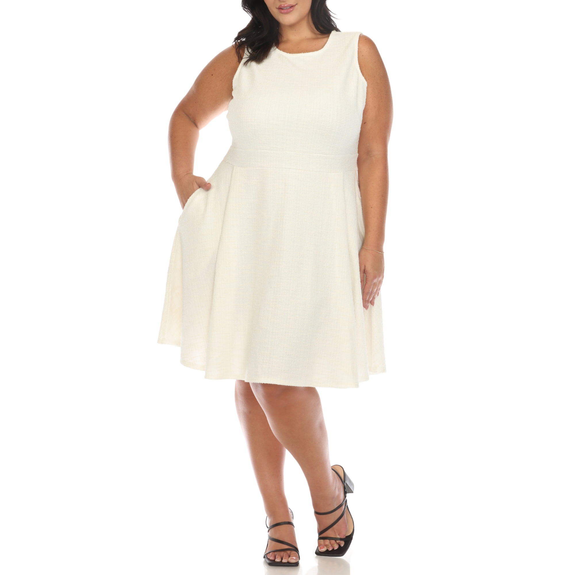 Tweed Fit and Flare Dress - Plus