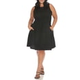 thumbnail image 1 of White Mark Women's Plus Size Tweed Fit & Flare Dress, 1 of 6
