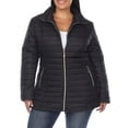 thumbnail image 1 of White Mark Women's Plus Size Zip Up Puffer Coat, 1 of 5