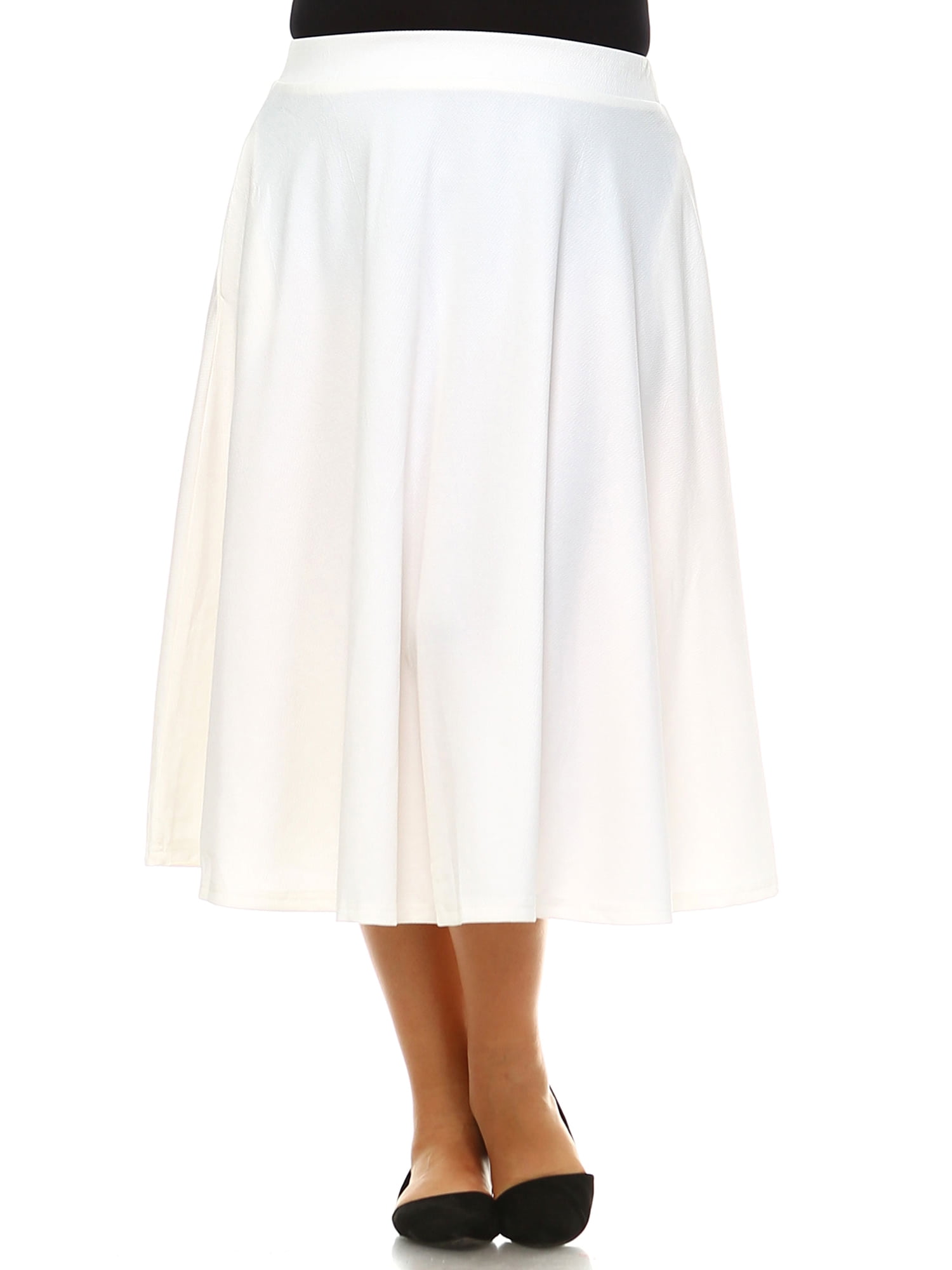 French White flare skirt, Women's Fashion, Bottoms, Skirts on Carousell