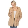 thumbnail image 1 of White Mark Women's Plush Hooded Cardigan with Pockets, 1 of 6