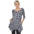 thumbnail image 1 of White Mark Women's Printed Geometric Circle Tunic Top, 1 of 5