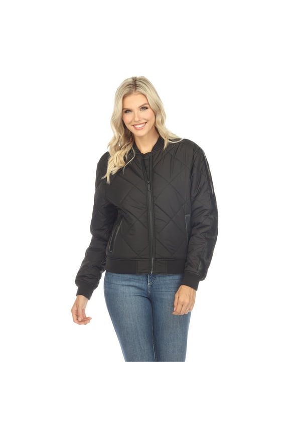Fashion's Quilted Puffer Bomber Jacket