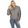 thumbnail image 1 of White Mark Women's Quilted Puffer Bomber Jacket, 1 of 7