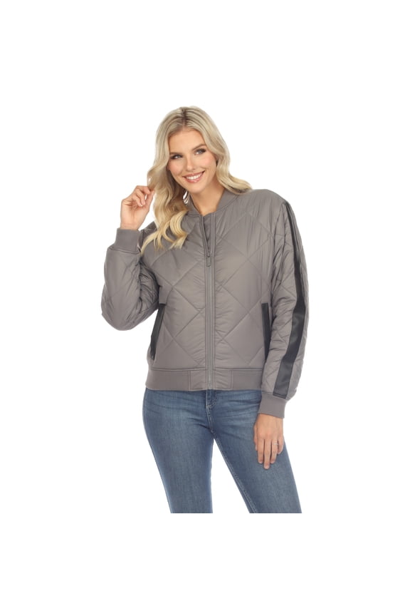 Fashion's Quilted Puffer Bomber Jacket
