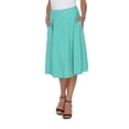 thumbnail image 1 of White Mark Women's Saya Flare Skirt, 1 of 4