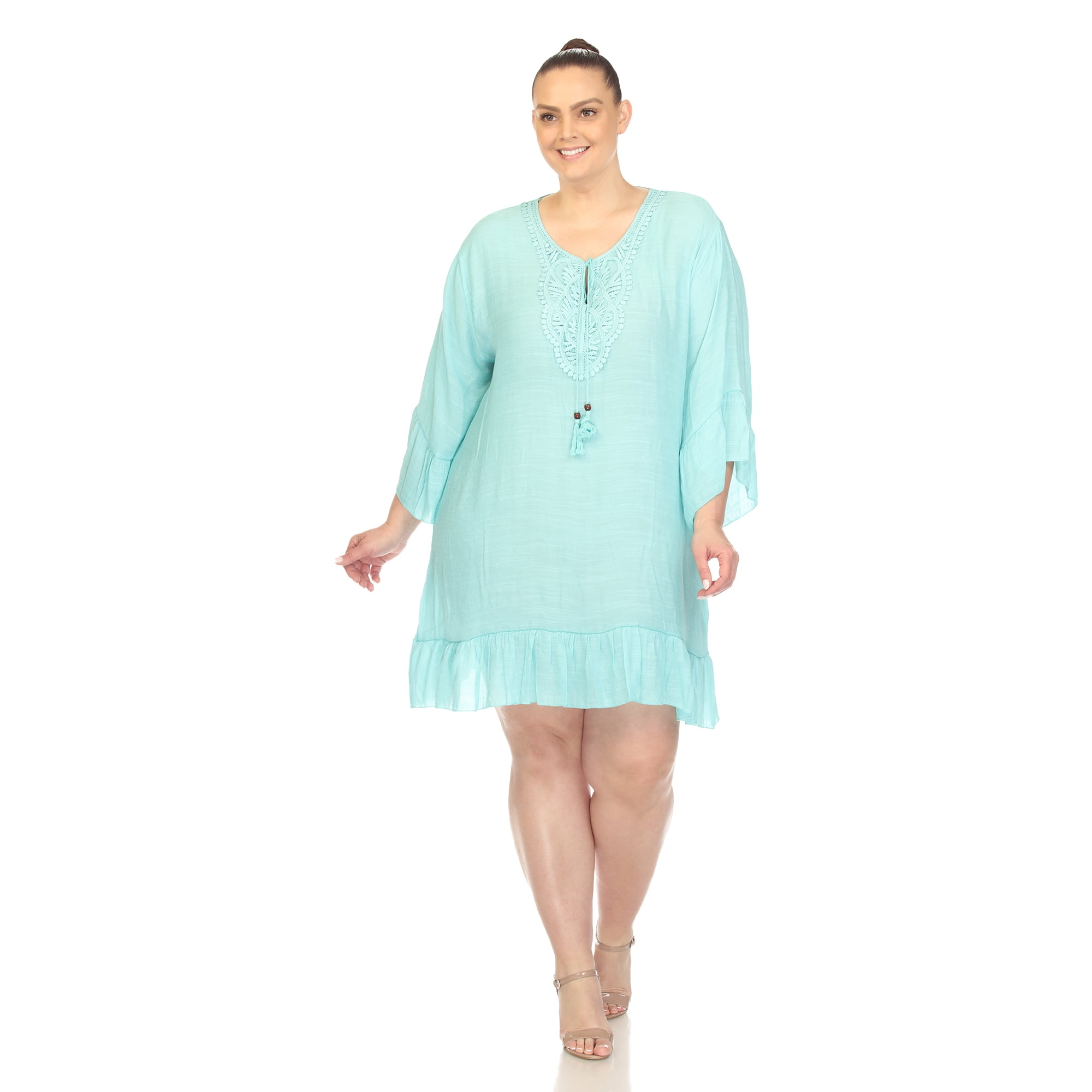 sheer crochet cover up dress Crochet Cover-Up Dress - White