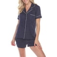 thumbnail image 1 of White Mark Women's Short Sleeve Pajama Set, 1 of 5