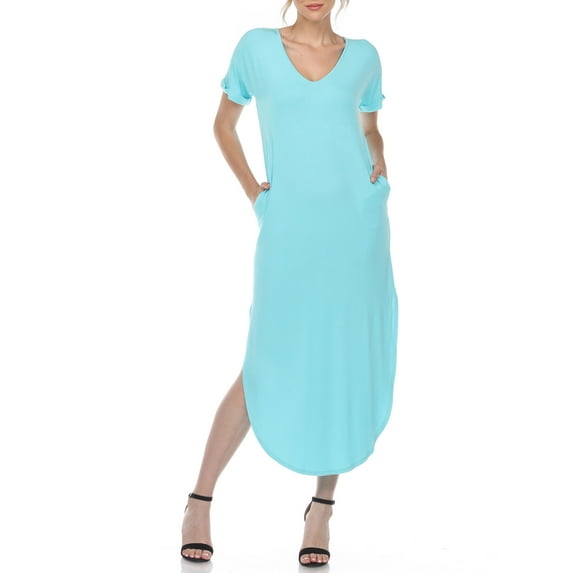 White Mark Short Sleeve Maxi Dress, Women's