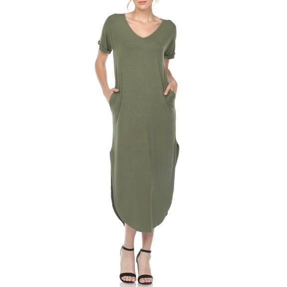 White Mark Short Sleeve Maxi Dress, Women's