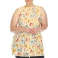 thumbnail image 1 of White Mark Women's Sleeveless Floral Pleated Tunic Top with Pockets, 1 of 6