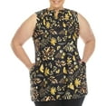 thumbnail image 1 of White Mark Women's Sleeveless Floral Pleated Tunic Top with Pockets, 1 of 6