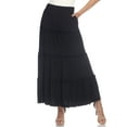 thumbnail image 1 of White Mark Women’s Soft Tiered Maxi Skirt, 1 of 6