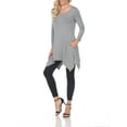 thumbnail image 1 of White Mark Women's Solid Color Tunic Top, 1 of 4