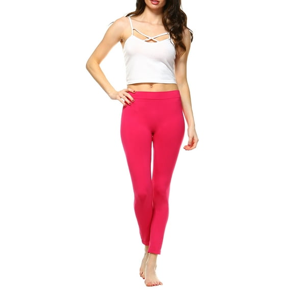 White Mark Women's Solid Leggings