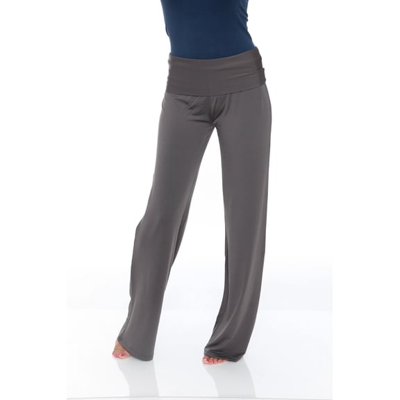 White Mark Women's Solid Palazzo Pants