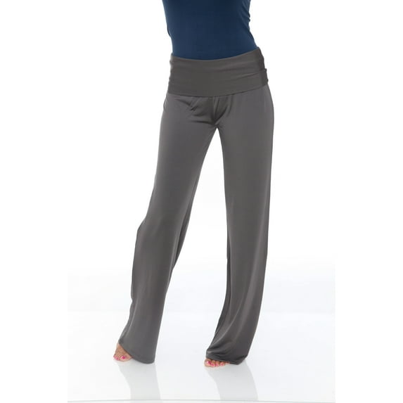 White Mark Women's Solid Palazzo Pants