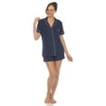 thumbnail image 1 of White Mark Women's Solid Short Pajama Set, 1 of 6