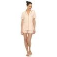 thumbnail image 1 of White Mark Women's Solid Short Pajama Set, 1 of 6