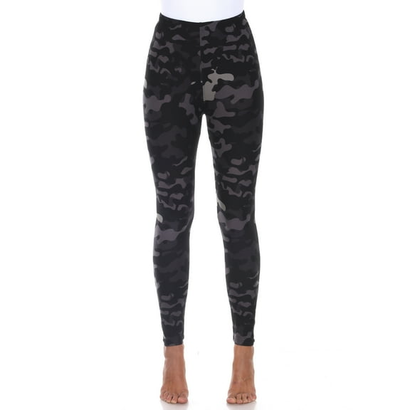White Mark Women's Super Soft Camo Print Leggings