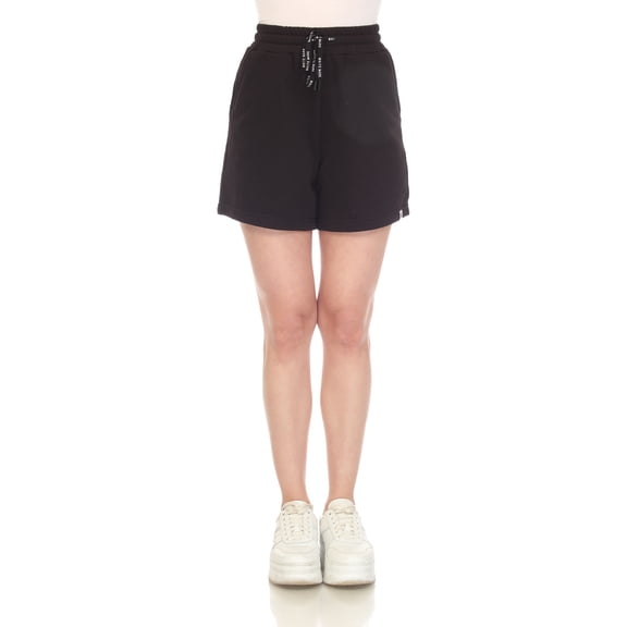 White Mark Women's Super Soft Drawstring Waistband Sweat Shorts