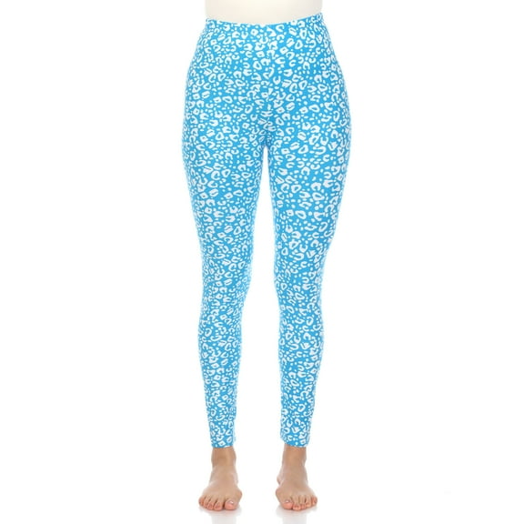 White Mark Women's Super Soft Leopard Printed Leggings