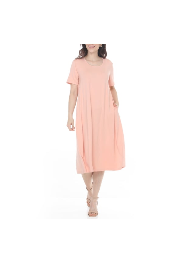 Women's Tee Swing Midi Dress, Sizes S-XL