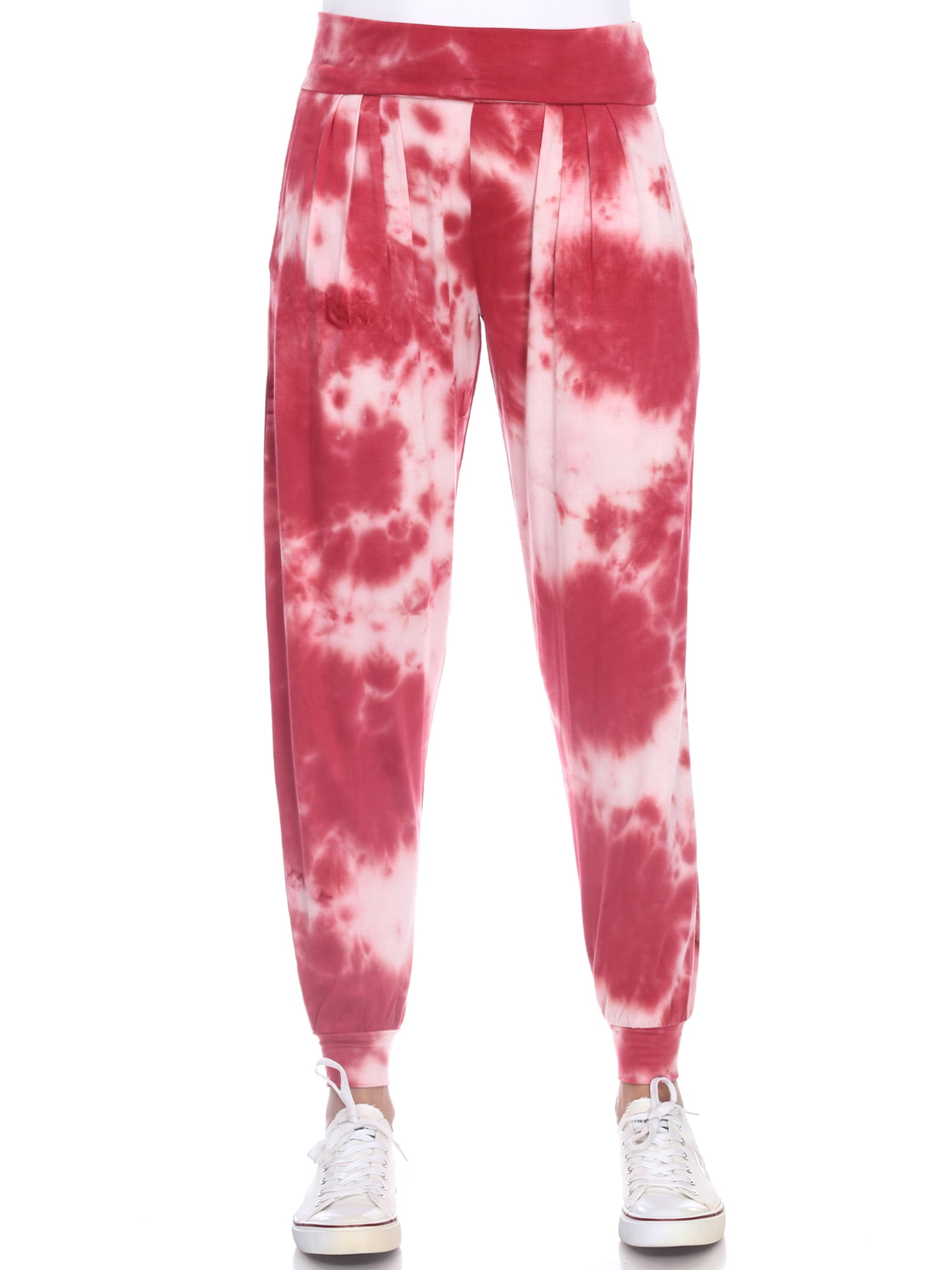 White Mark Women's Tie Dye Harem Pants