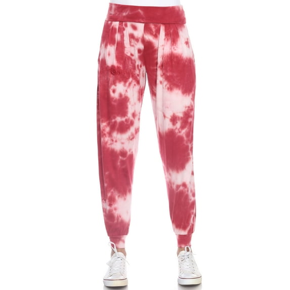 White Mark Women's Tie Dye Harem Pants