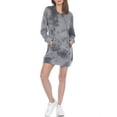 thumbnail image 1 of White Mark Women's Tie-Dye Hoodie Sweatshirt Dress, 1 of 5
