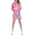 thumbnail image 1 of White Mark Women's Tie-Dye Hoodie Sweatshirt Dress, 1 of 5