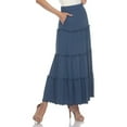 thumbnail image 1 of White Mark Women’s Tiered Maxi Skirt, 1 of 8