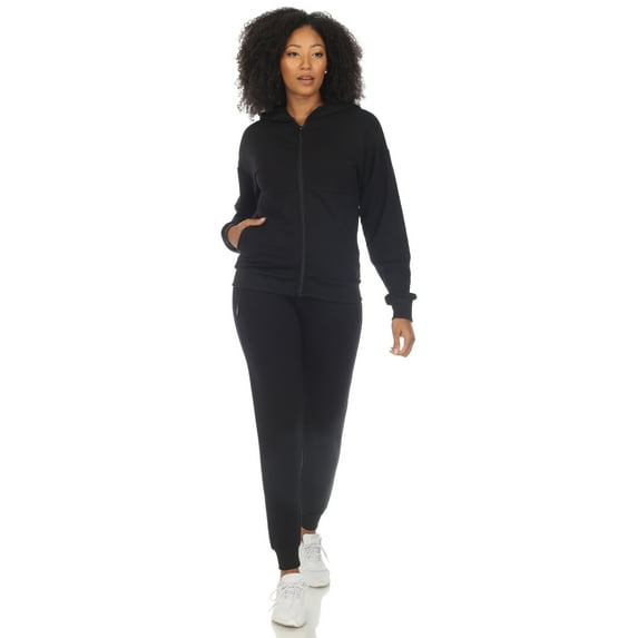 White Mark Fashion's Two Piece Fleece Sweatsuit Set