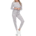 thumbnail image 1 of White Mark Women's and Women's Plus 2 Piece Leopard Lounge Set, 1 of 4