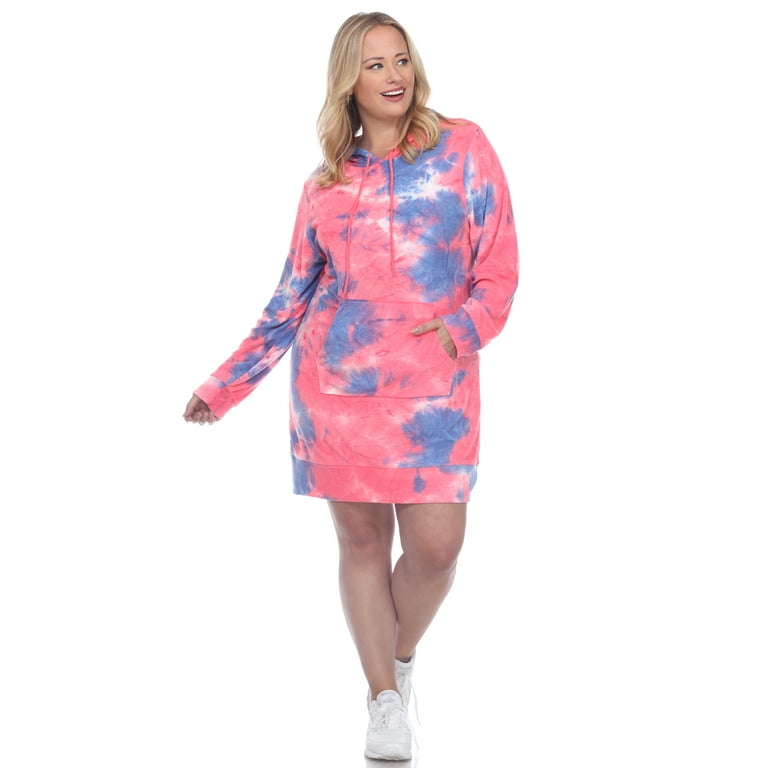 Plus size cheap hooded sweater dress