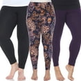 thumbnail image 1 of White Mark Women's Plus Size 3-Pack Printed Leggings, 1 of 2